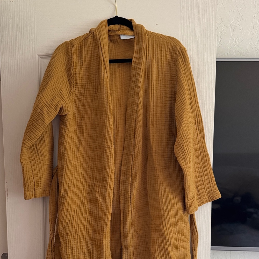 Parachute Mustard Waffle Robe